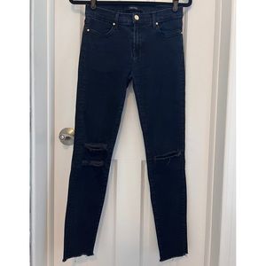 J BRAND Cropped Skinny Jeans in Blue Mercy